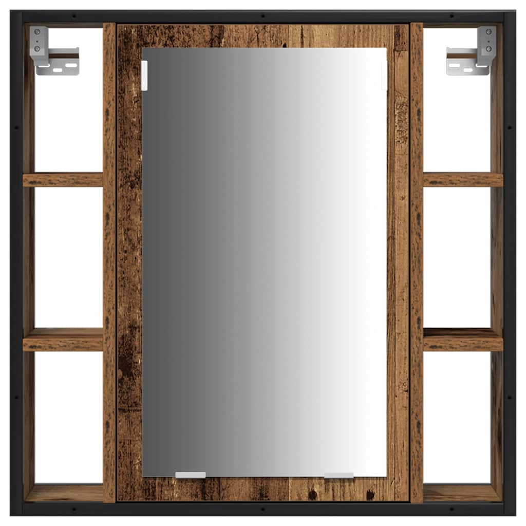 Badrumsspegel med hylla Brun 80 x 30 x 60 cm