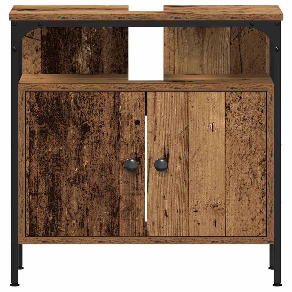 Badrumsspegel med hylla Brun 80 x 30 x 60 cm
