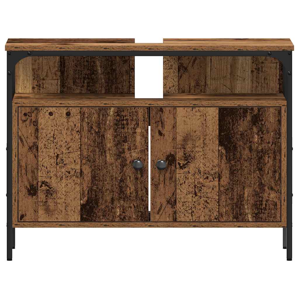Badrumsspegel med hylla Brun 80 x 30 x 60 cm