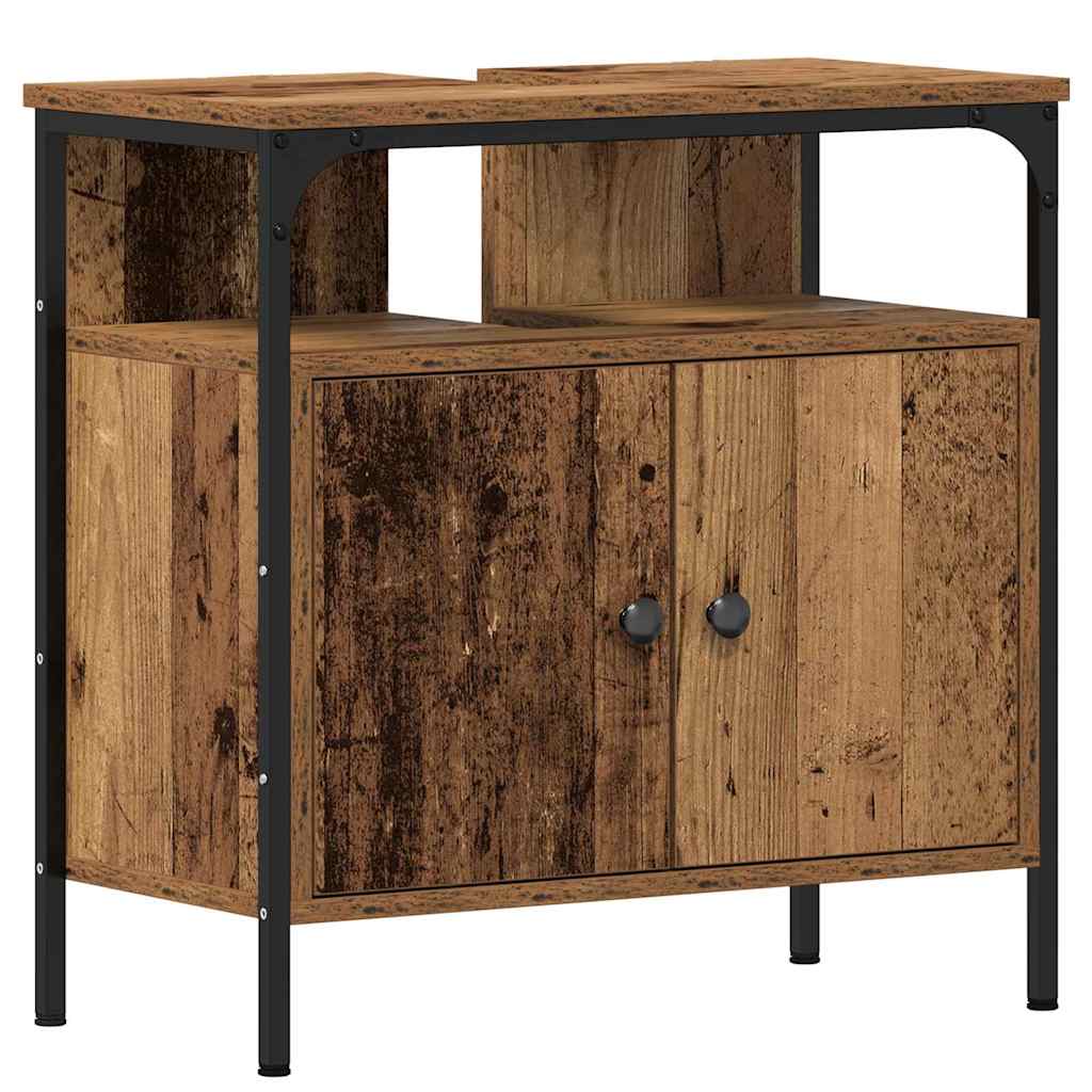 Badrumsinredning 3 pcs Brun 80 x 30 x 60 cm Konstruerat trä