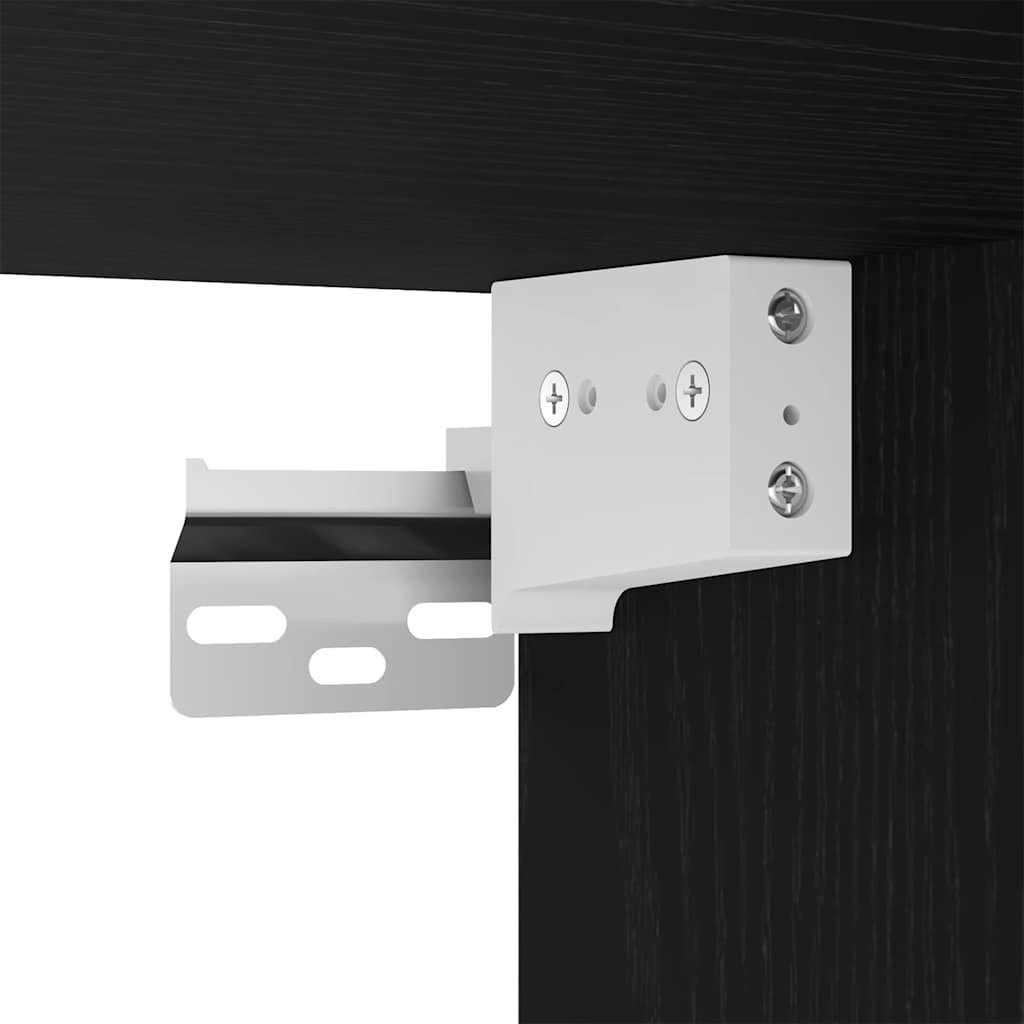 TV-skåpsset 7 pcs Svart ek 100 x 30 x 30 cm Konstruerat trä