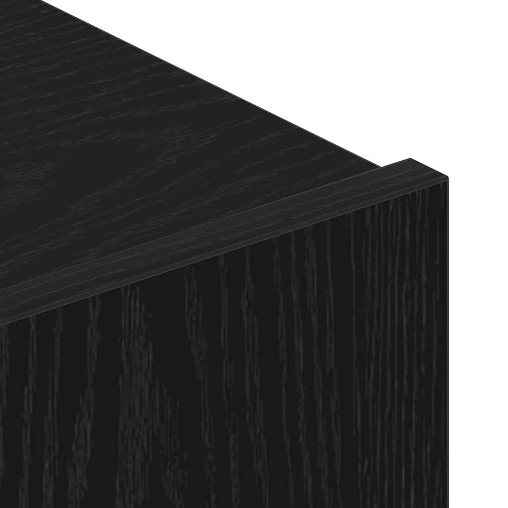 TV-skåpsset 7 pcs Svart ek 100 x 30 x 30 cm Konstruerat trä