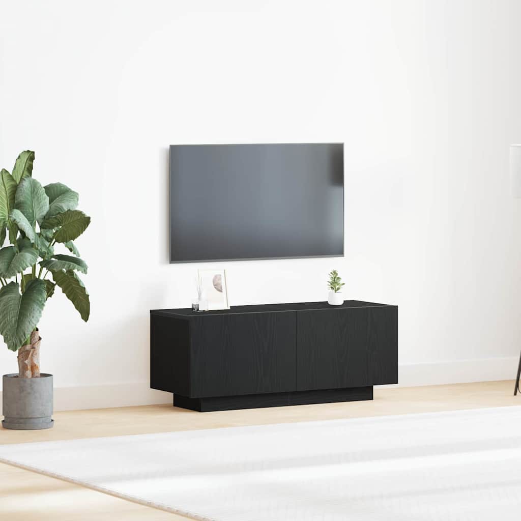 TV-skåp Svart ek 100 x 35 x 40 cm Konstruerat trä
