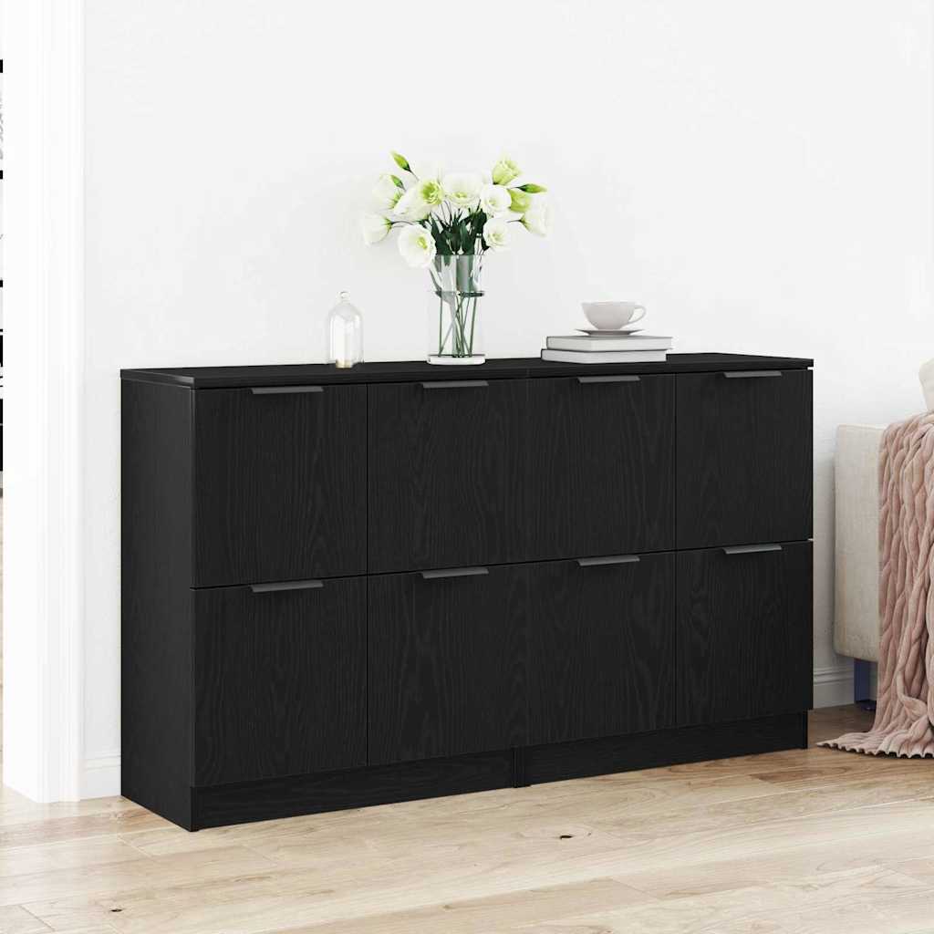 Skåp Svart ek 180 x 30 x 70 cm Konstruerat trä