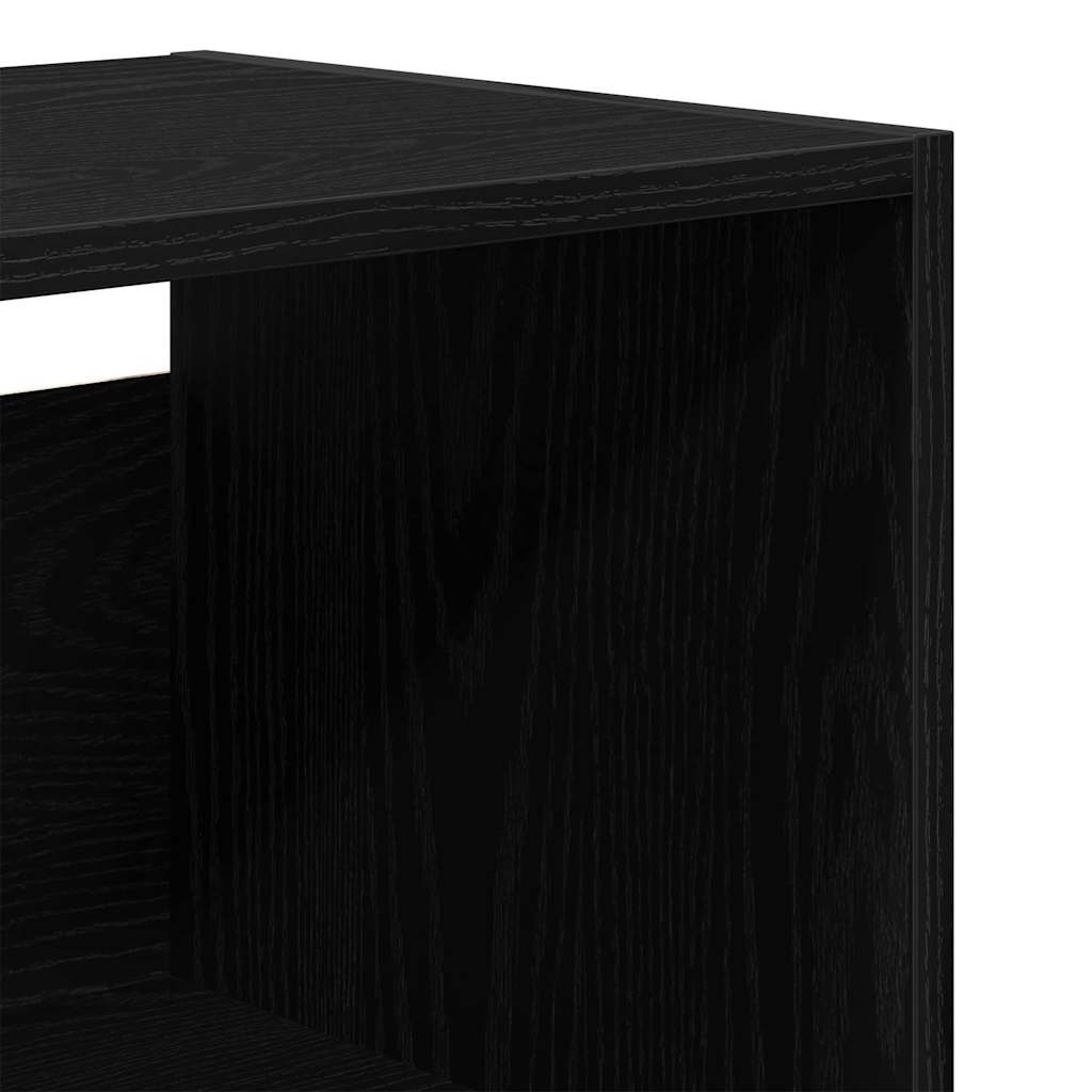 Skåp 2 pcs Svart ek 70 x 34 x 180 cm Konstruerat trä