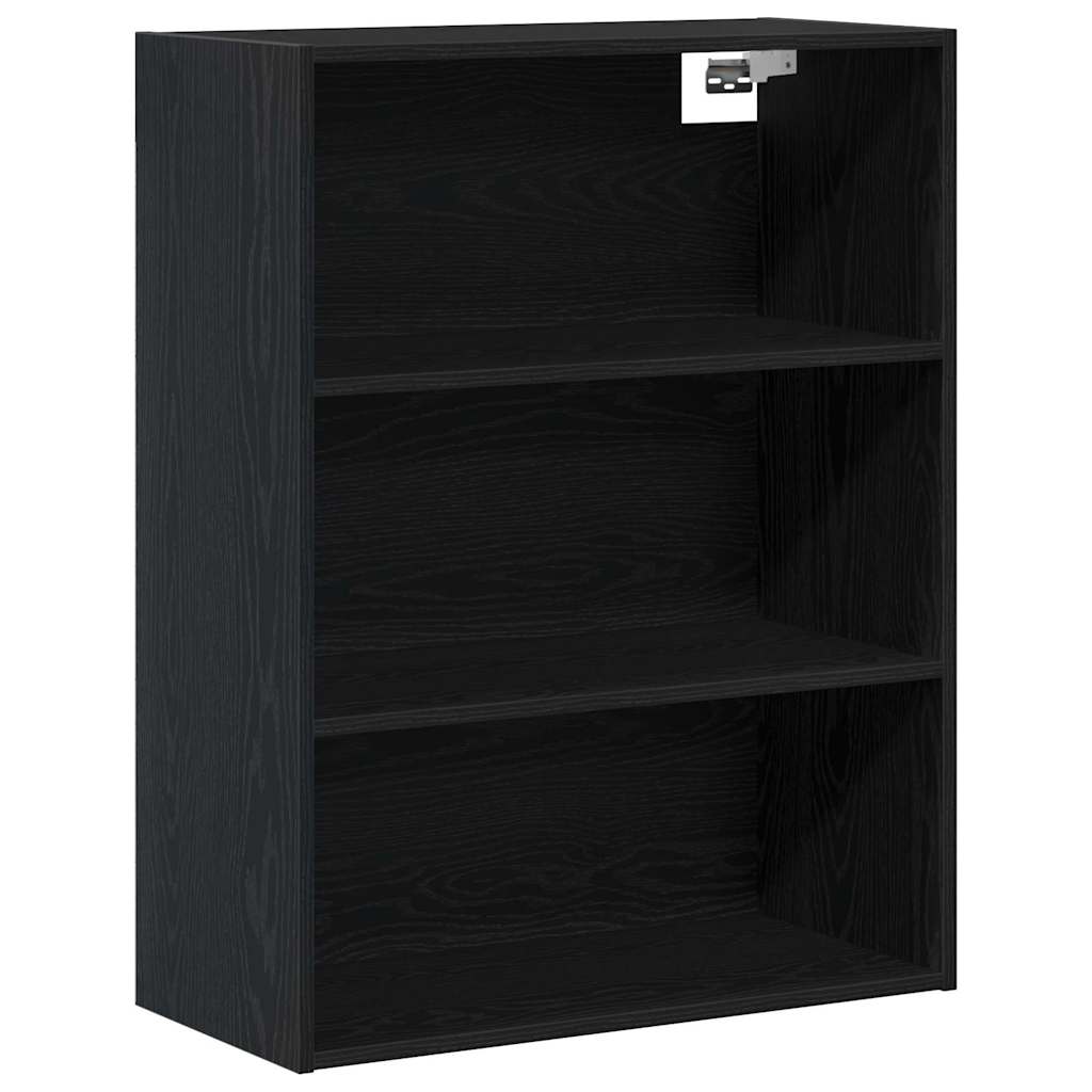 Skåp 2 pcs Svart ek 70 x 34 x 180 cm Konstruerat trä