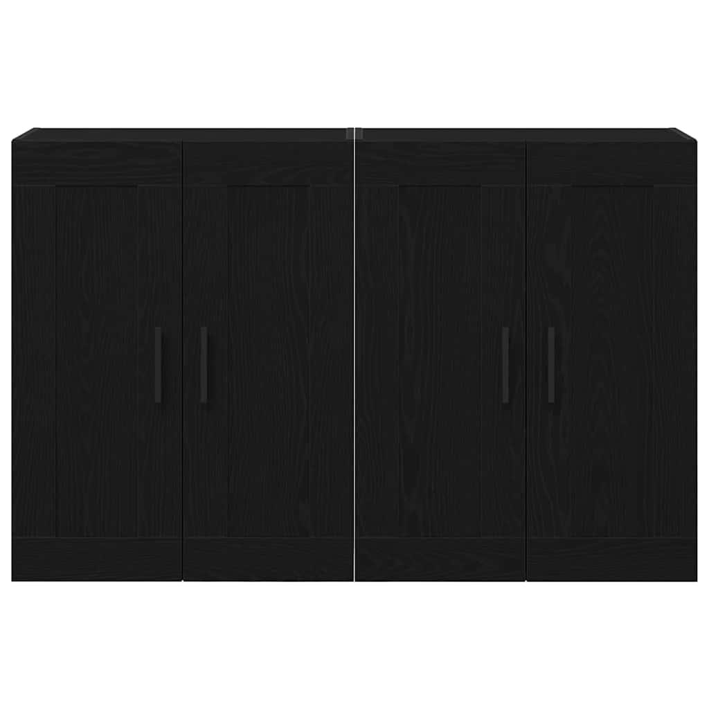Väggmonterat skåp 2 pcs Gammalt trä 160 x 34 x 90 cm
