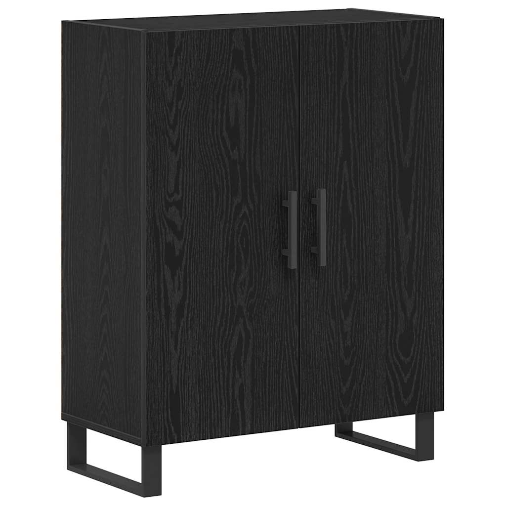 Skåp 2 pcs Svart ek 69.5 x 34 x 180 cm Konstruerat trä