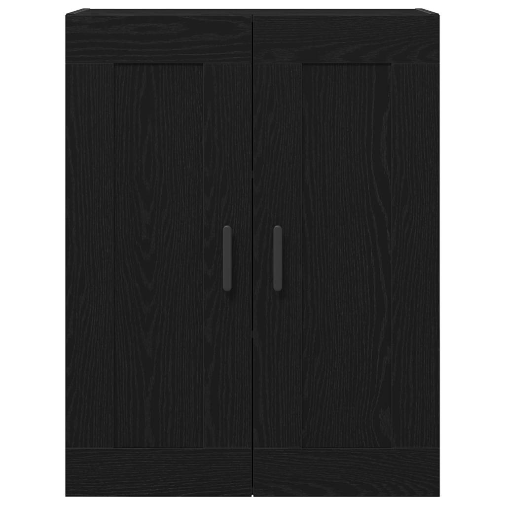 Skåp 2 pcs Svart ek 69.5 x 34 x 180 cm Konstruerat trä