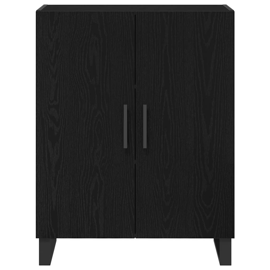 Skåp 2 pcs Svart ek 69.5 x 34 x 180 cm Konstruerat trä