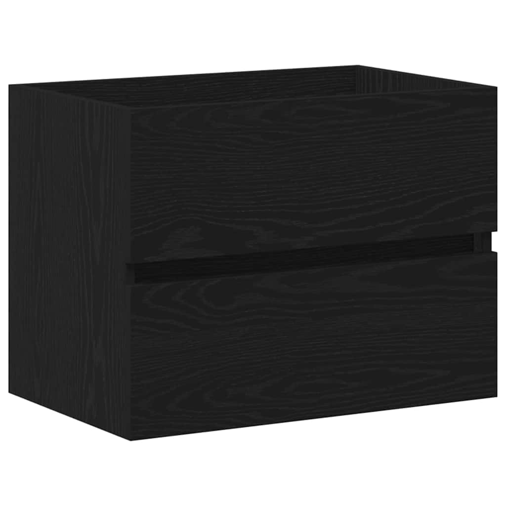 Badrumsunderskåp med dörr Svart Ek 60 x 39 x 62 cm