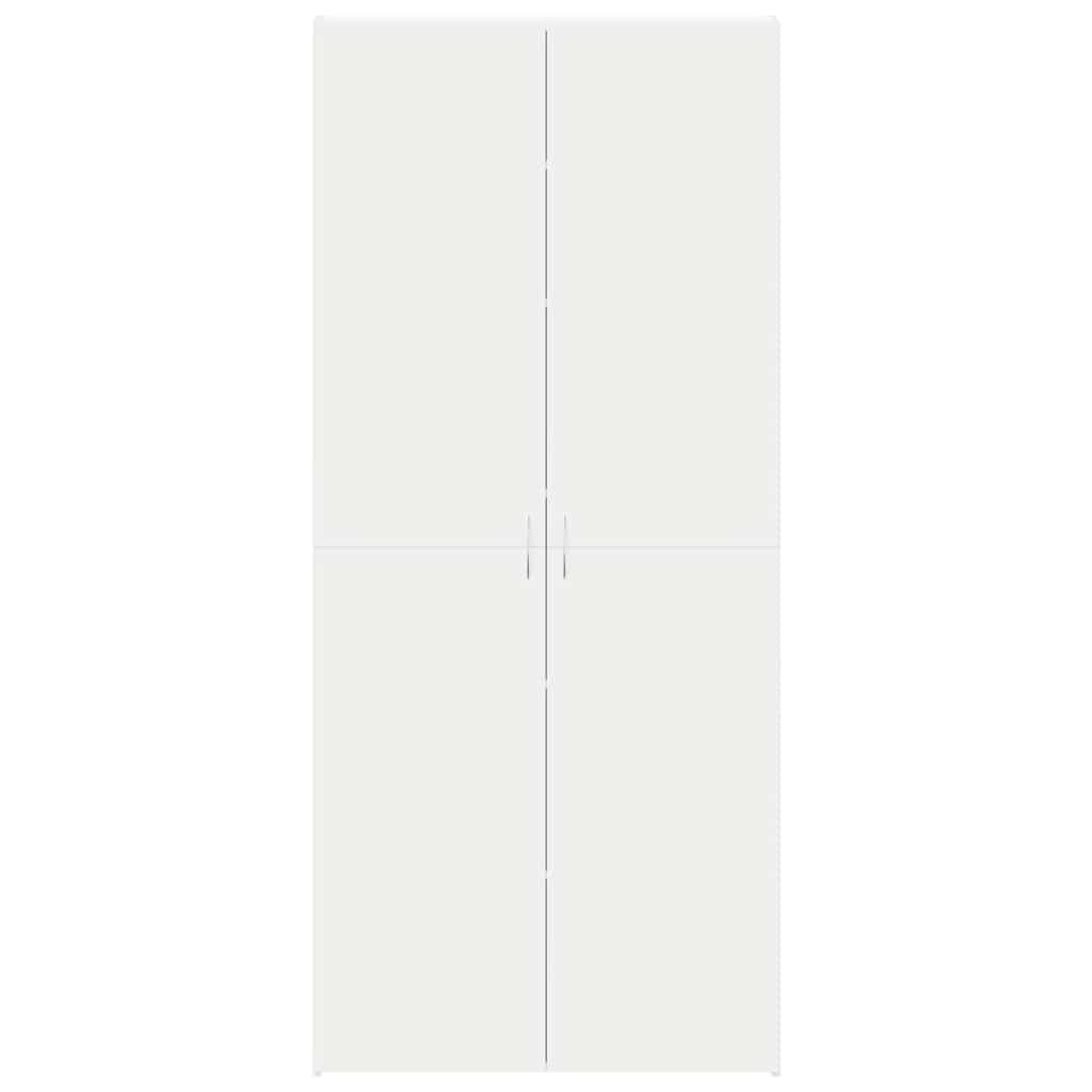 Skoskåp med hylla Vit 80 x 35.5 x 180 cm Konstruerat trä