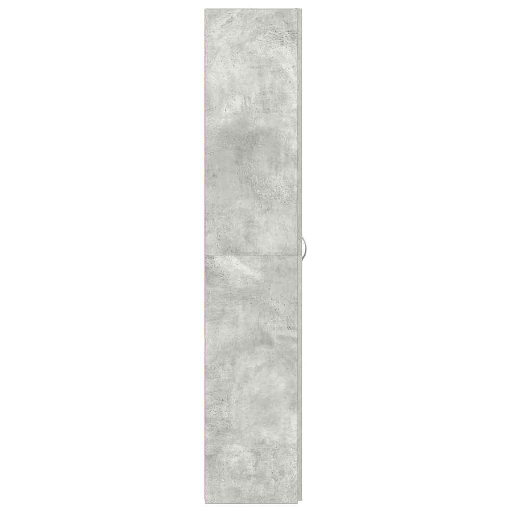 Skoskåp med hylla Grå 80 x 35.5 x 180 cm Konstruerat trä