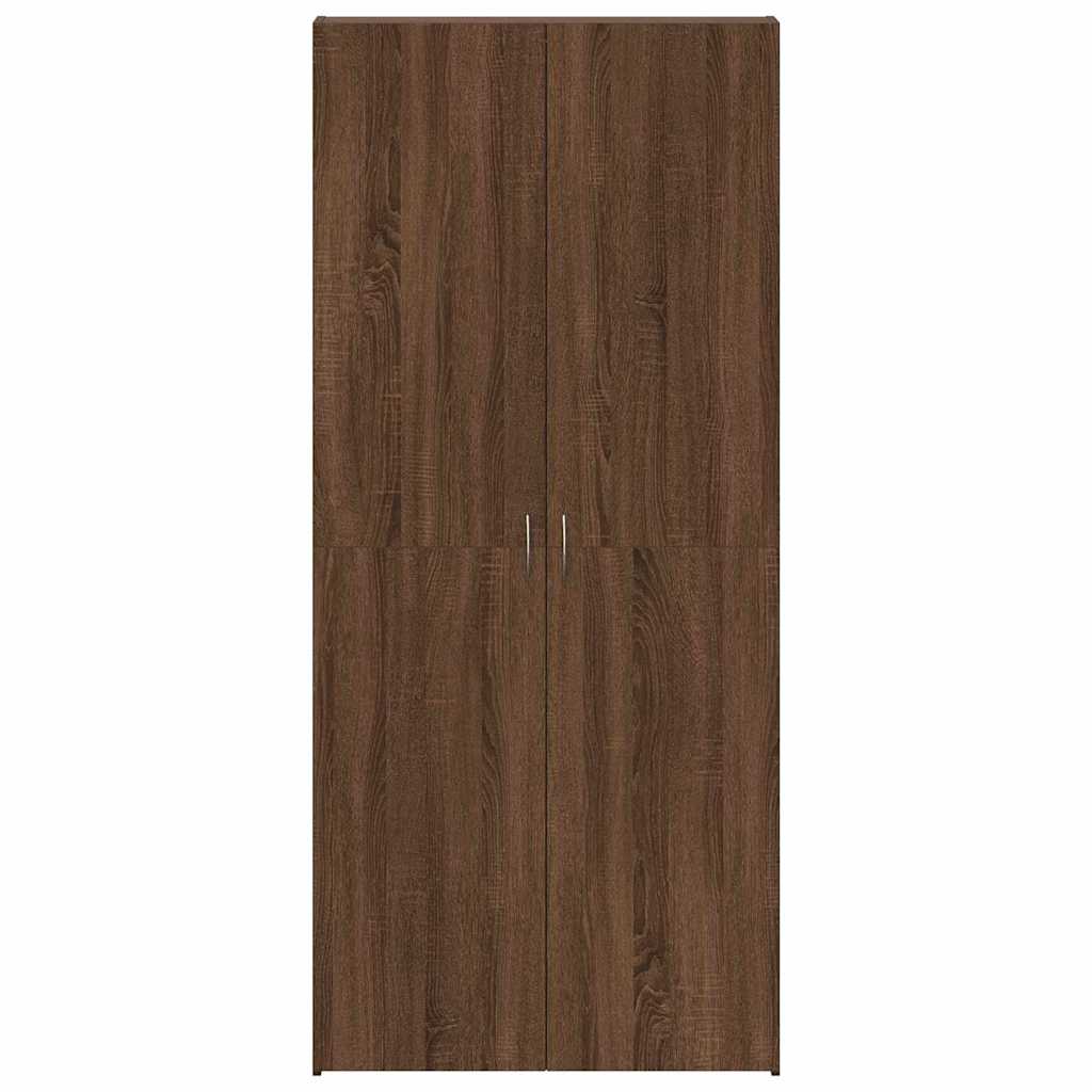 Skoskåp med hylla Brun 80 x 35.5 x 180 cm Konstruerat trä