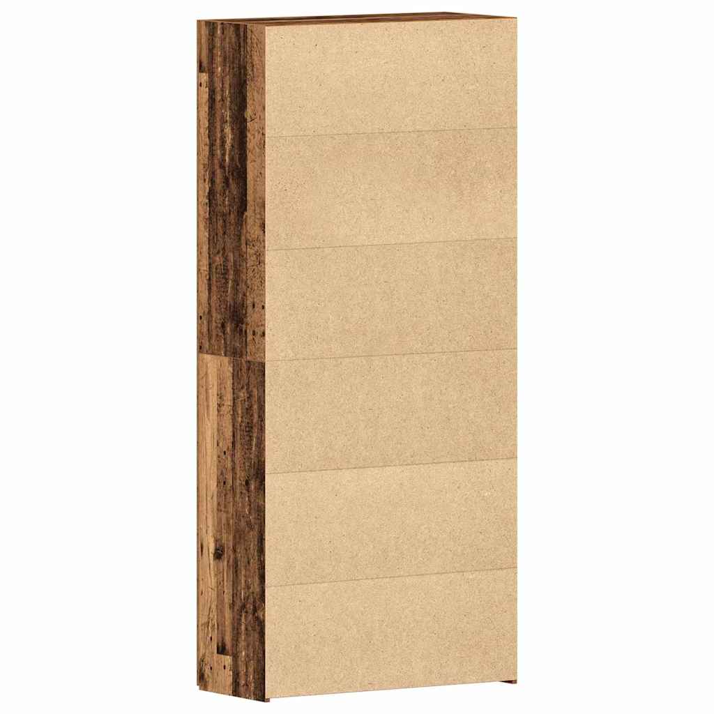 Skoskåp med hylla Brun 80 x 35.5 x 180 cm Konstruerat trä