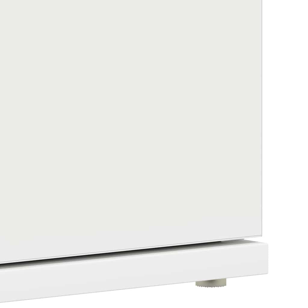 Skoskåp med dörr Vit 80 x 39 x 180 cm Konstruerat trä