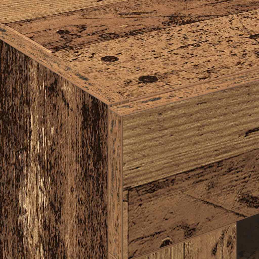 Väggskåp 2 pcs Gammalt trä 69.5 x 34 x 90 cm Konstruerat trä