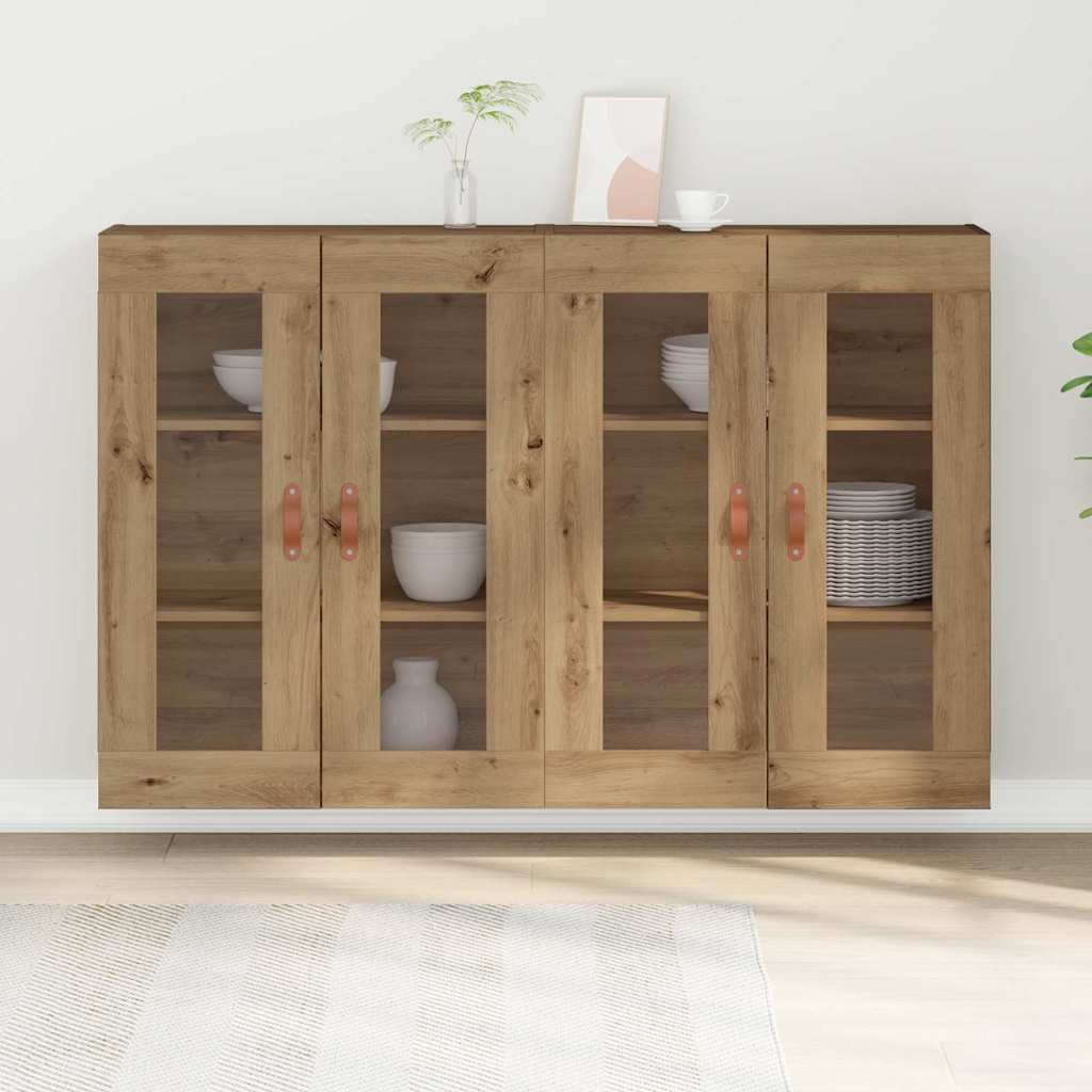 Väggskåp 2 pcs artisan ek 69.5 x 34 x 90 cm Konstruerat trä