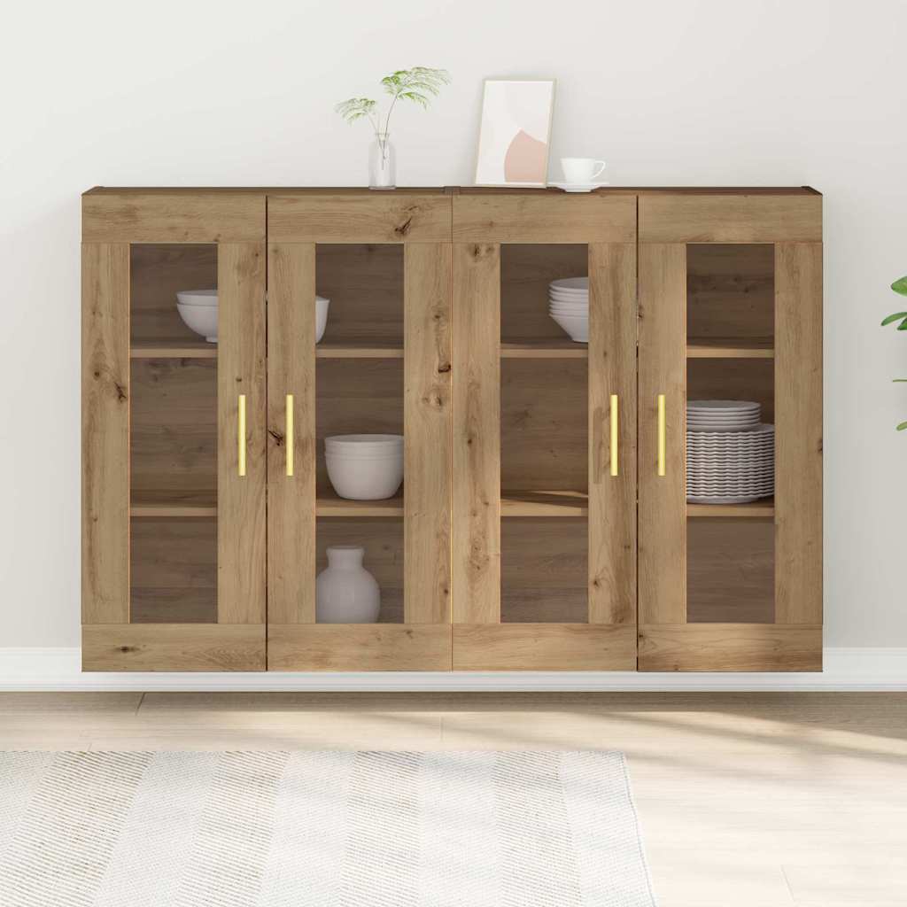 Väggskåp 2 pcs artisan ek 69.5 x 34 x 90 cm Konstruerat trä
