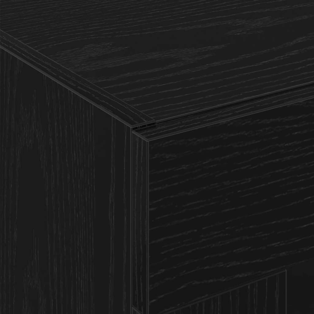 Väggskåp 2 pcs Svart ek 69.5 x 34 x 90 cm Konstruerat trä