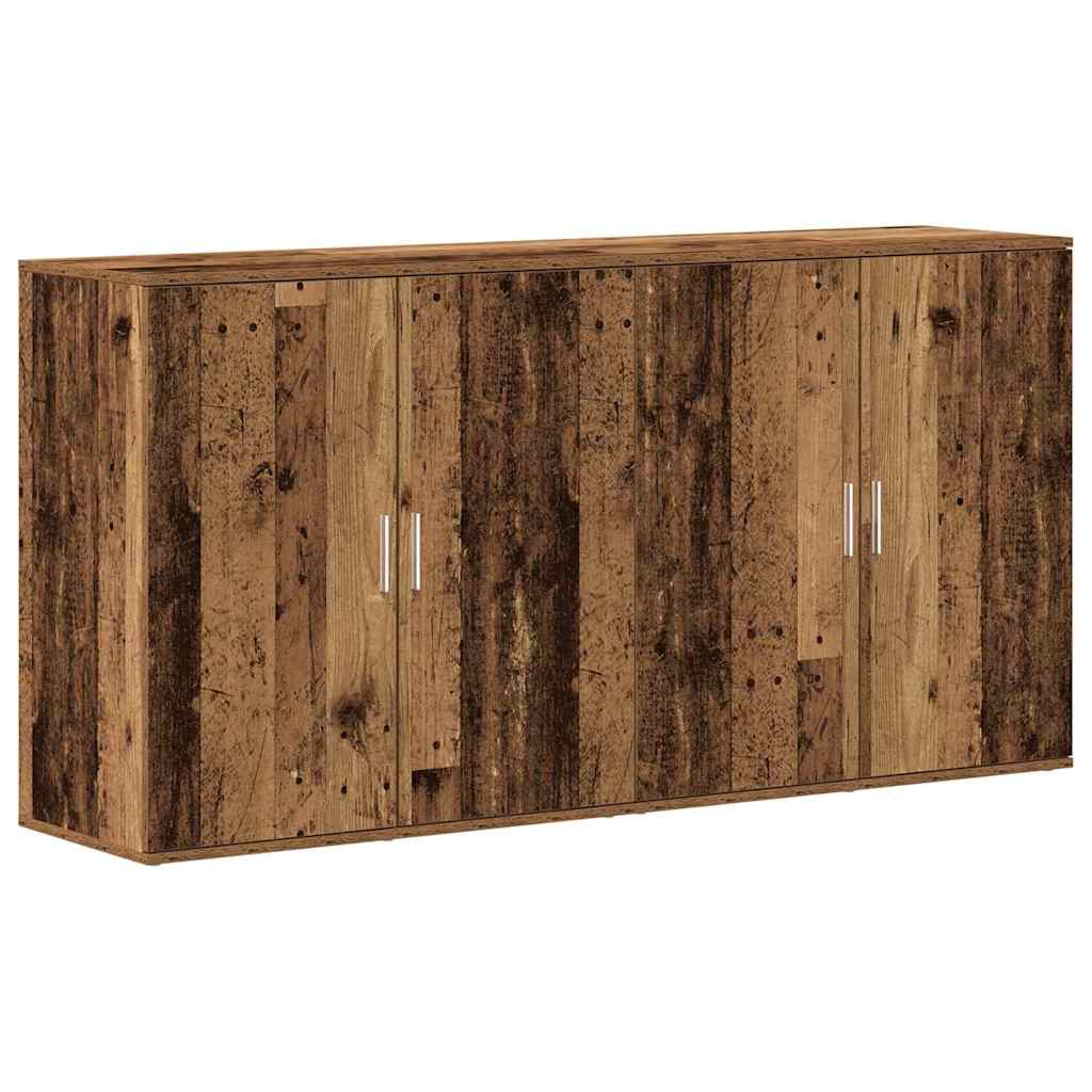 Skåp 2 pcs Gammalt trä 79 x 38 x 80 cm Konstruerat trä