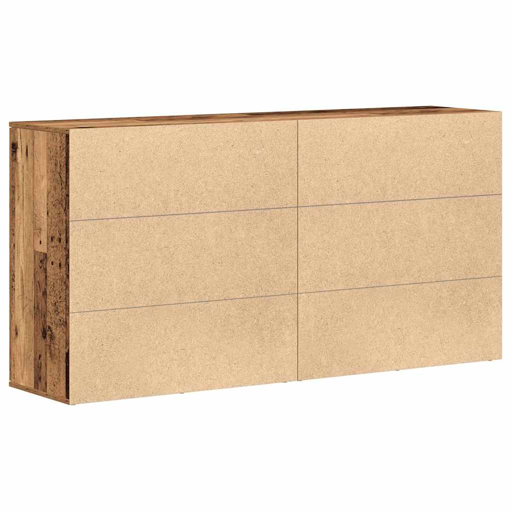 Skåp 2 pcs Gammalt trä 79 x 38 x 80 cm Konstruerat trä