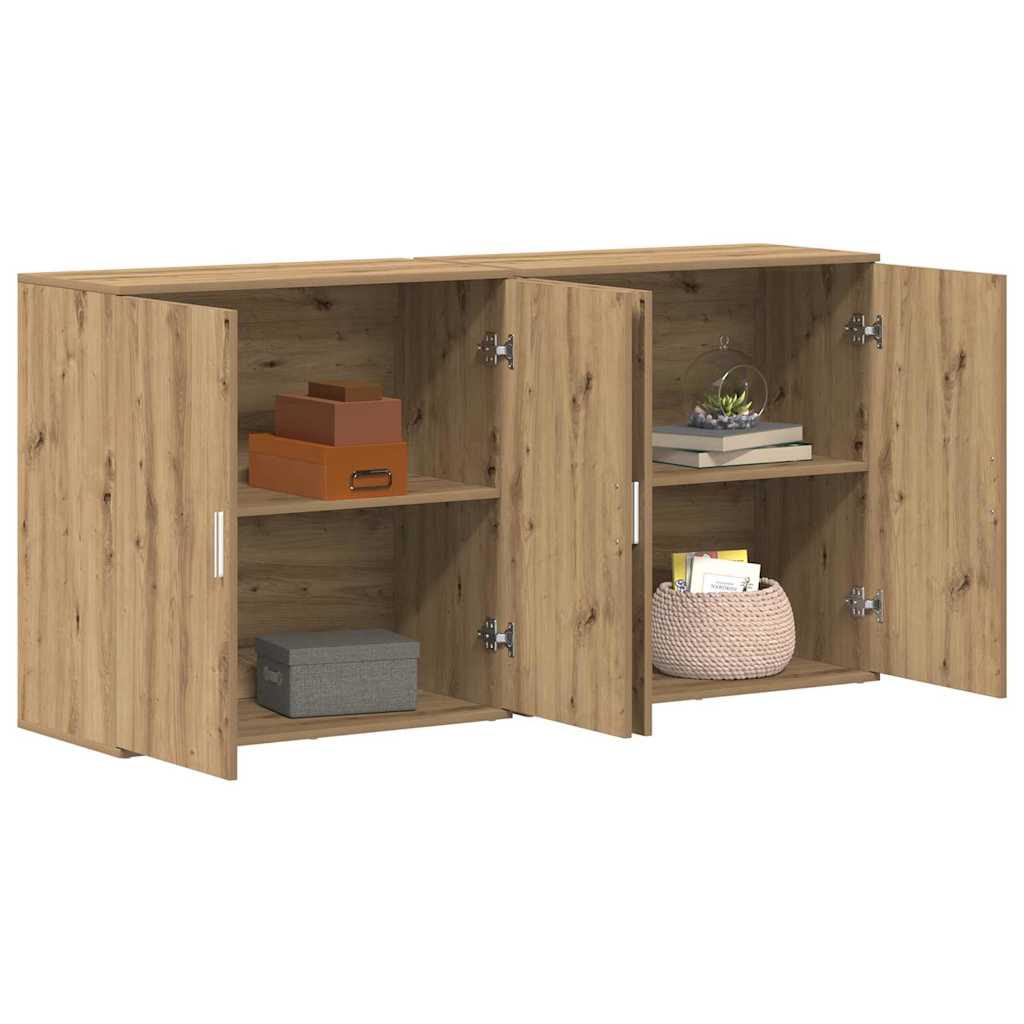 Skåp 2 pcs artisan ek 79 x 38 x 80 cm Konstruerat trä