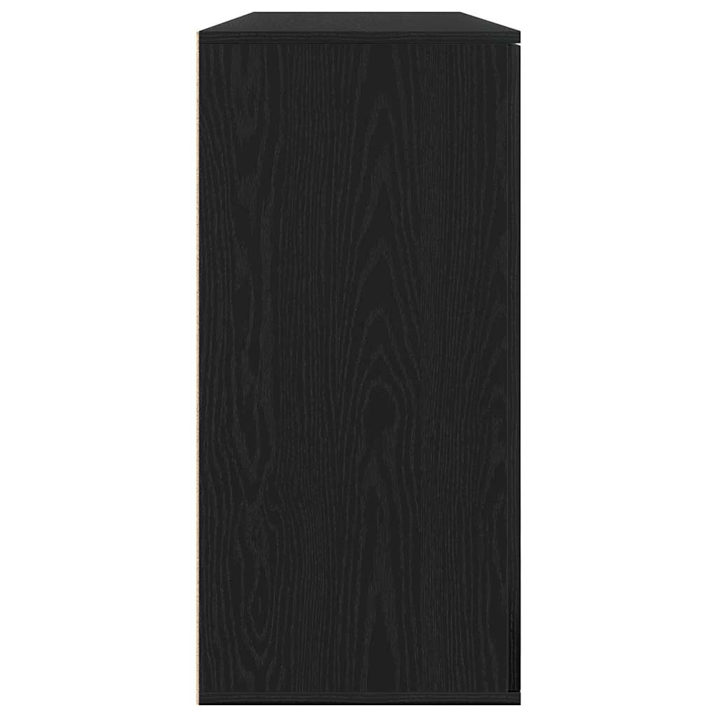 Skåp 2 pcs Svart ek 79 x 38 x 80 cm Konstruerat trä