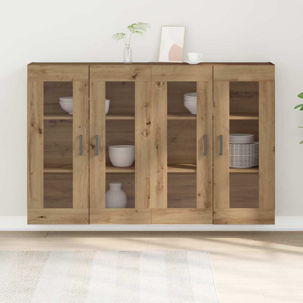 Väggskåp 2 pcs artisan ek 69.5 x 34 x 90 cm Konstruerat trä