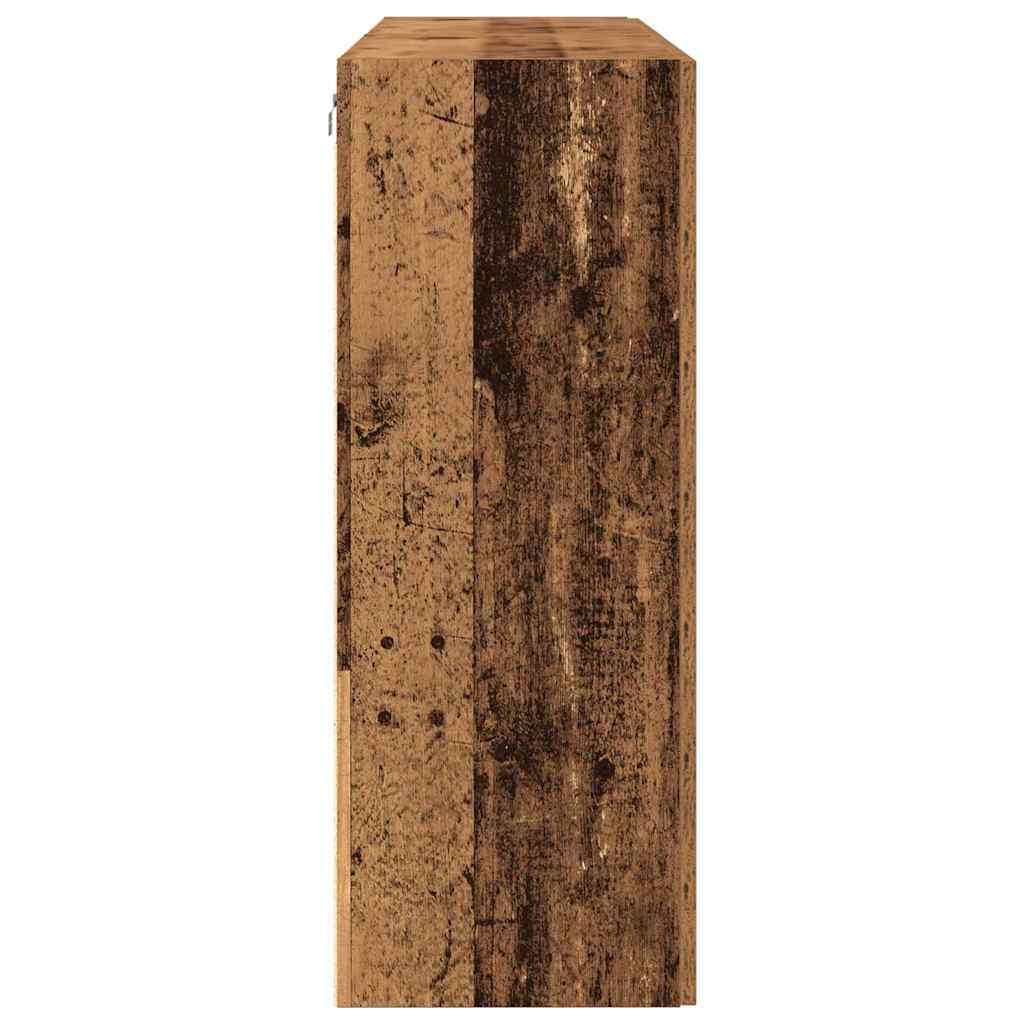 Väggskåp 2 pcs Gammalt trä 69.5 x 34 x 90 cm Konstruerat trä