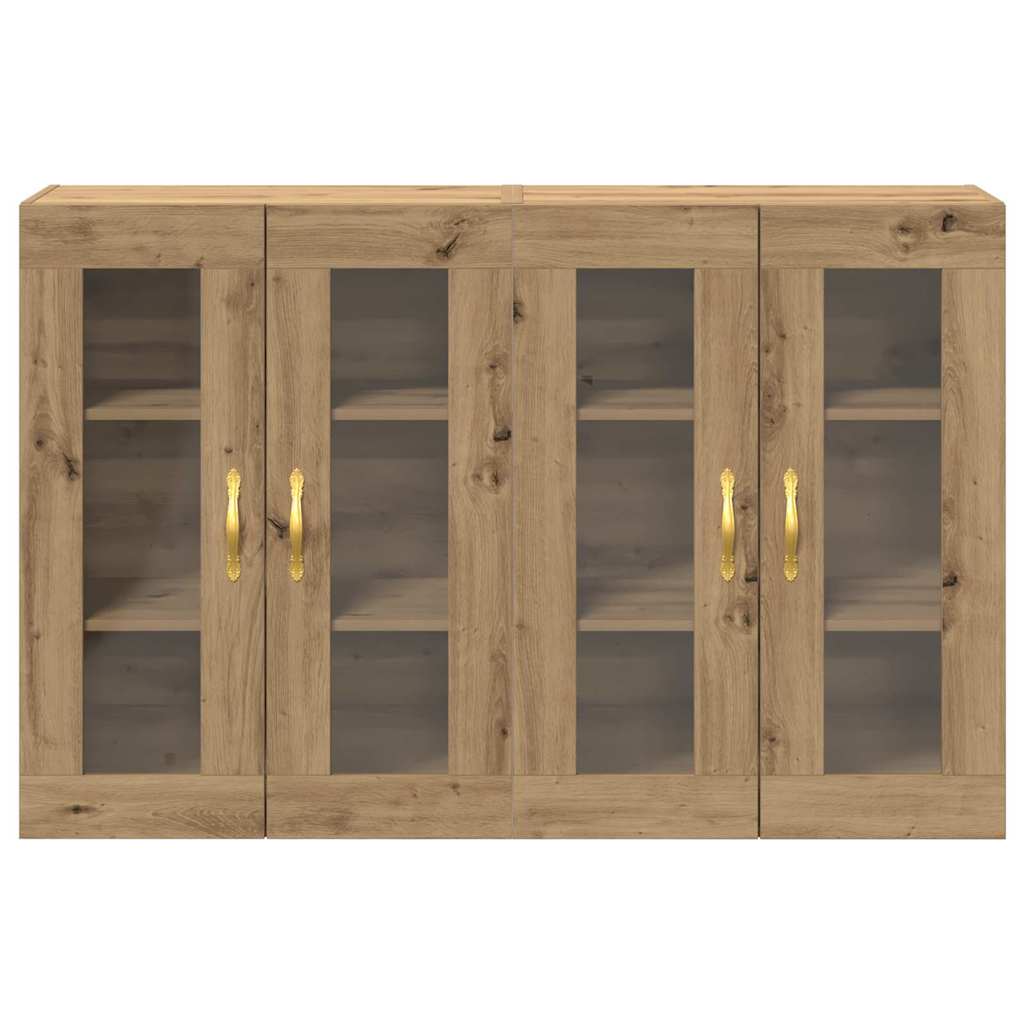 Väggskåp 2 pcs artisan ek 69.5 x 34 x 90 cm Konstruerat trä
