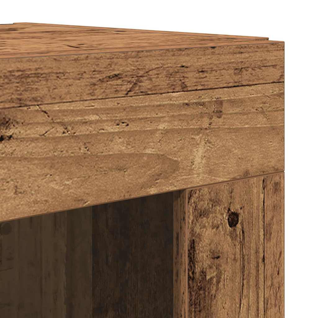 Skåp 2 pcs Gammalt trä 69.5 x 34 x 180 cm Konstruerat trä