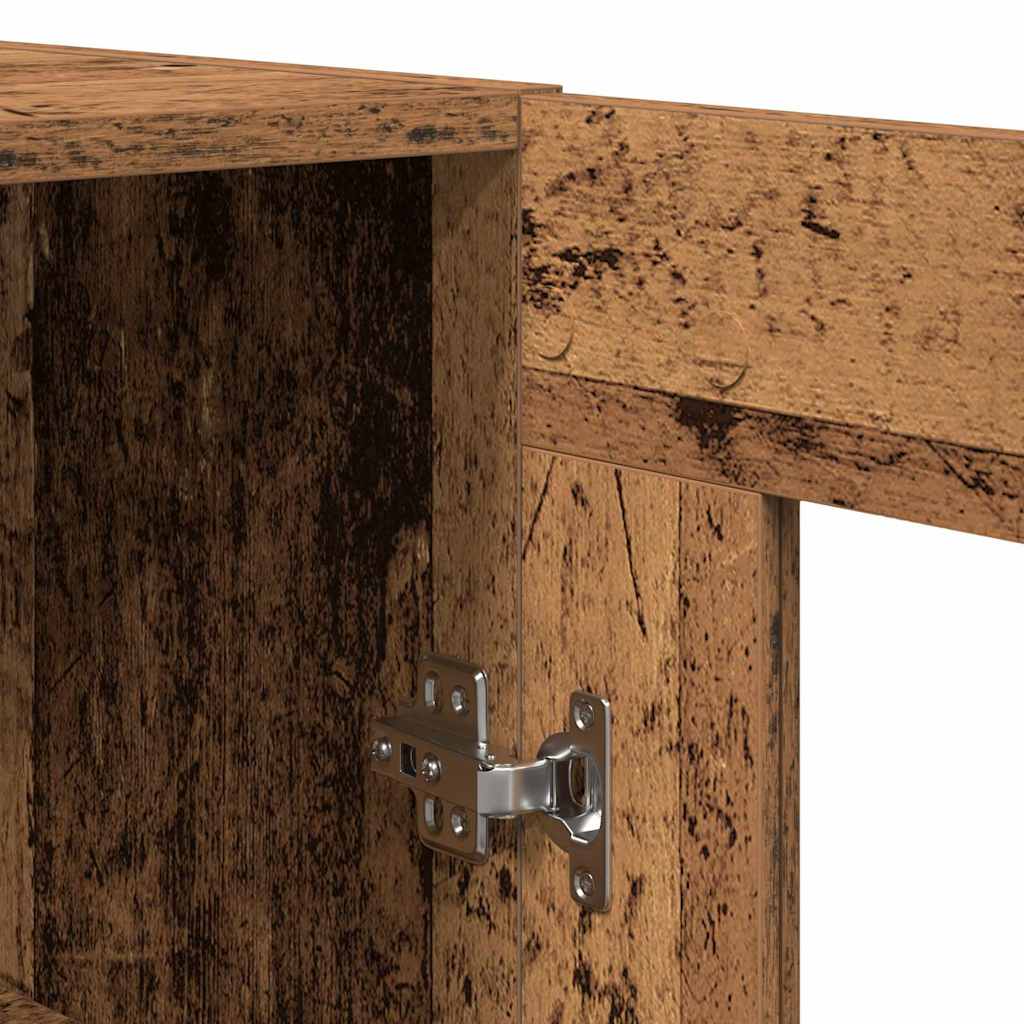 Skåp 2 pcs Gammalt trä 69.5 x 34 x 180 cm Konstruerat trä