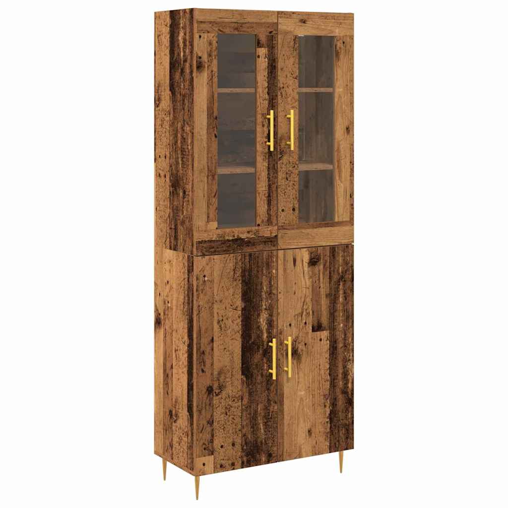 Skåp 2 pcs Gammalt trä 69.5 x 34 x 180 cm Konstruerat trä