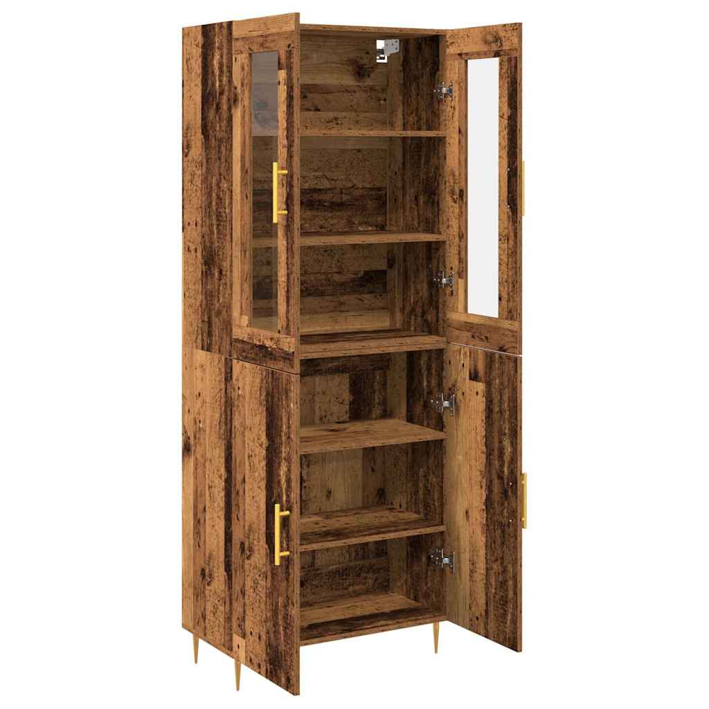 Skåp 2 pcs Gammalt trä 69.5 x 34 x 180 cm Konstruerat trä