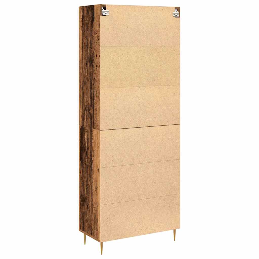 Skåp 2 pcs Gammalt trä 69.5 x 34 x 180 cm Konstruerat trä