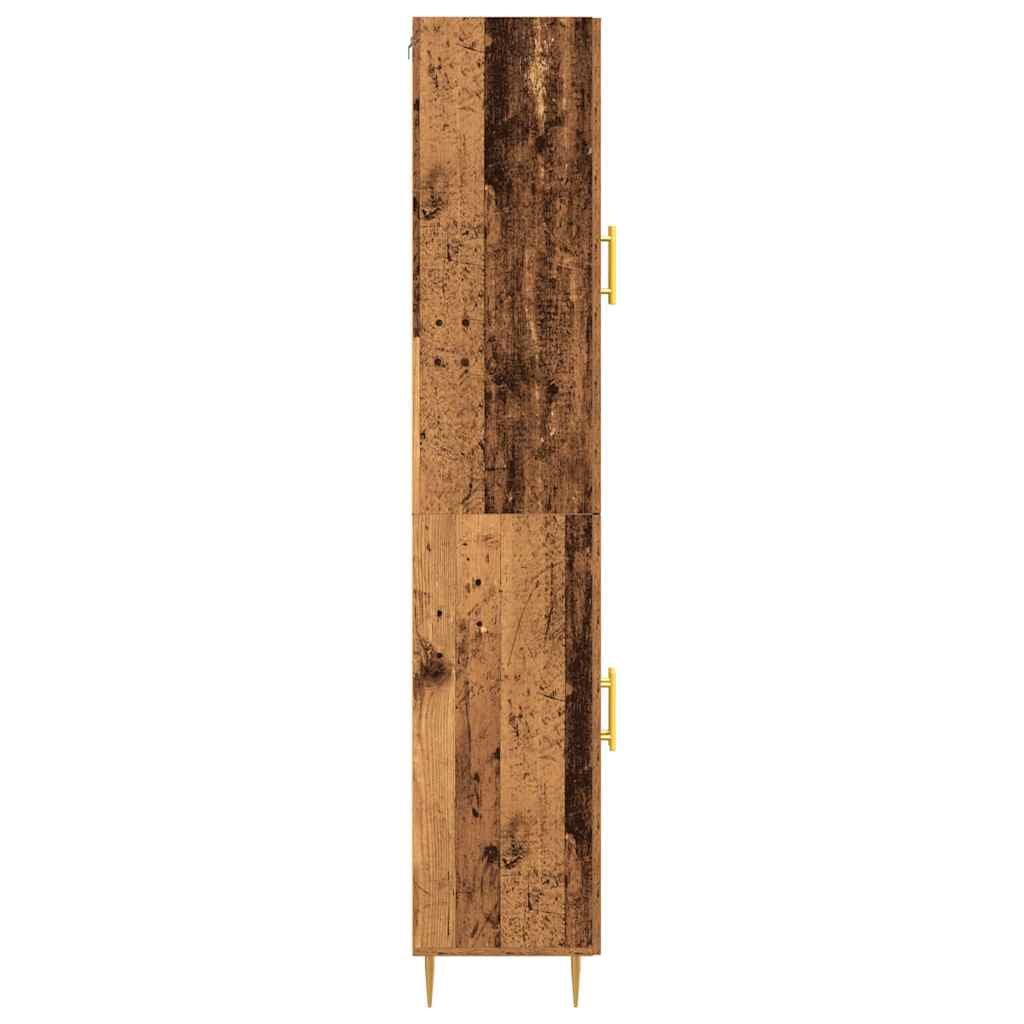 Skåp 2 pcs Gammalt trä 69.5 x 34 x 180 cm Konstruerat trä