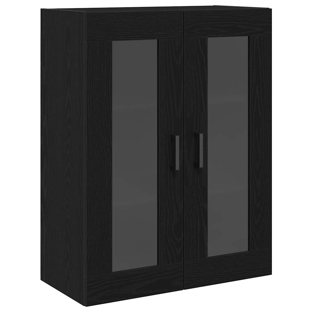 Skåp 2 pcs Svart ek 69.5 x 34 x 180 cm Konstruerat trä