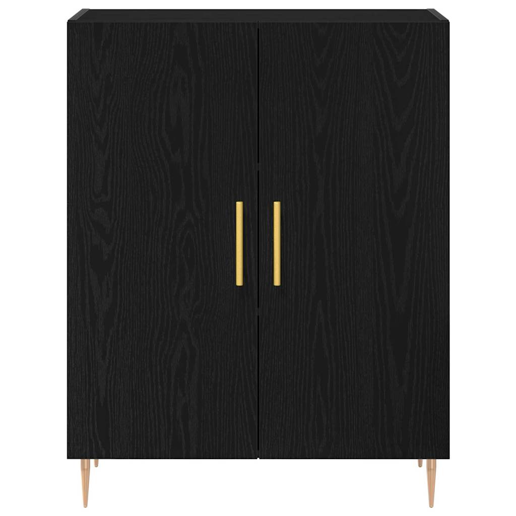 Skåp 2 pcs Svart ek 69.5 x 34 x 180 cm Konstruerat trä