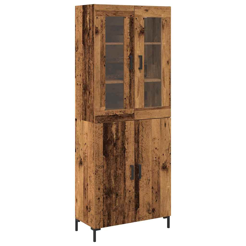 Skåp 2 pcs Gammalt trä 69.5 x 34 x 180 cm Konstruerat trä
