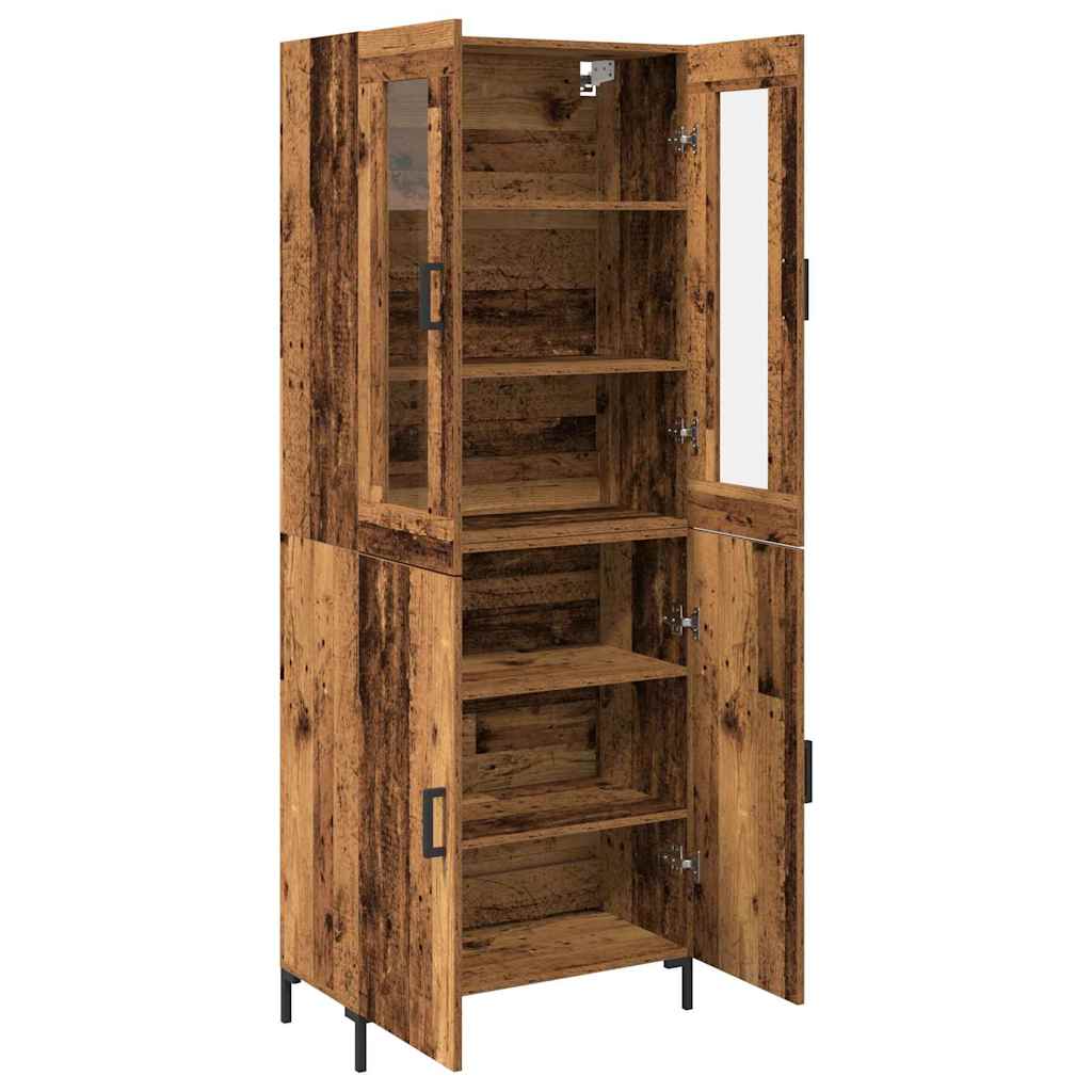 Skåp 2 pcs Gammalt trä 69.5 x 34 x 180 cm Konstruerat trä