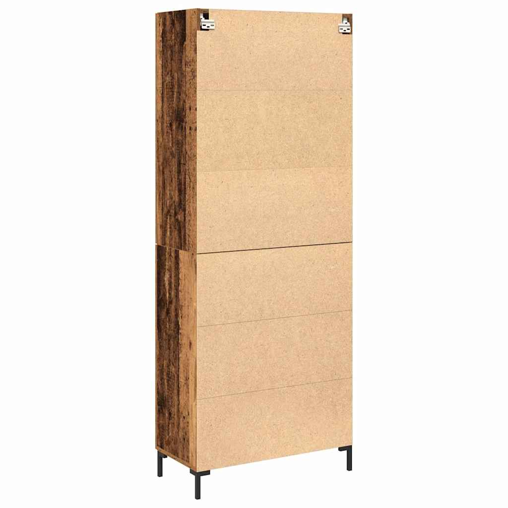 Skåp 2 pcs Gammalt trä 69.5 x 34 x 180 cm Konstruerat trä
