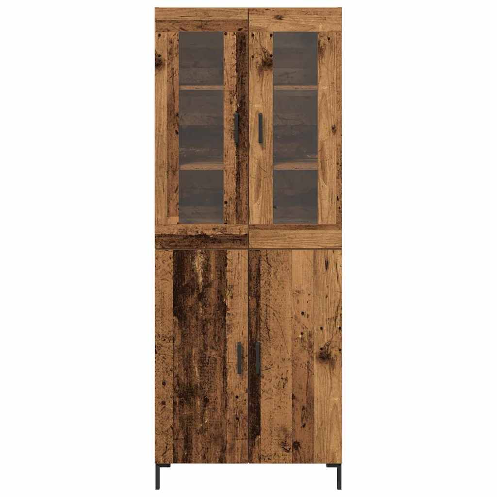 Skåp 2 pcs Gammalt trä 69.5 x 34 x 180 cm Konstruerat trä