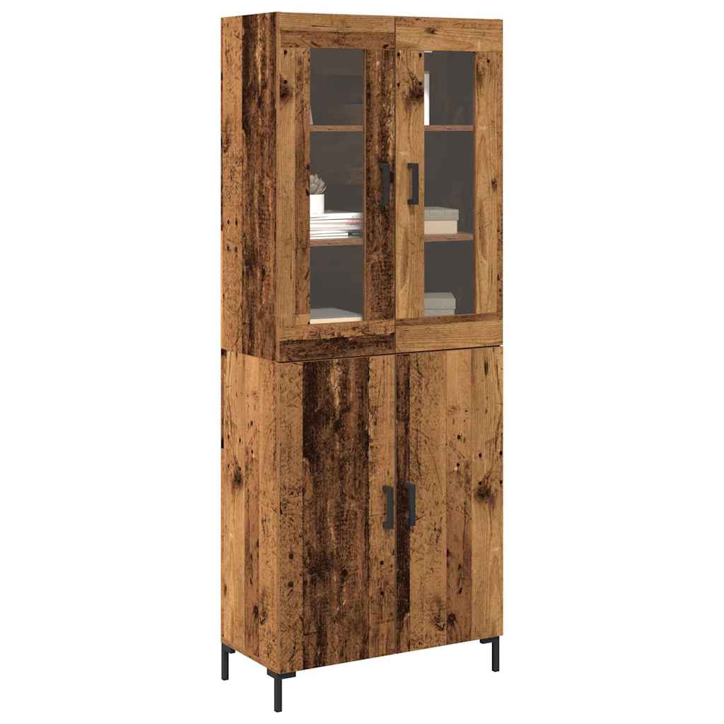 Skåp 2 pcs Gammalt trä 69.5 x 34 x 180 cm Konstruerat trä