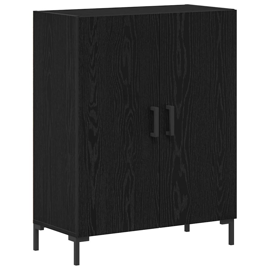 Skåp 2 pcs Svart ek 69.5 x 34 x 180 cm Konstruerat trä