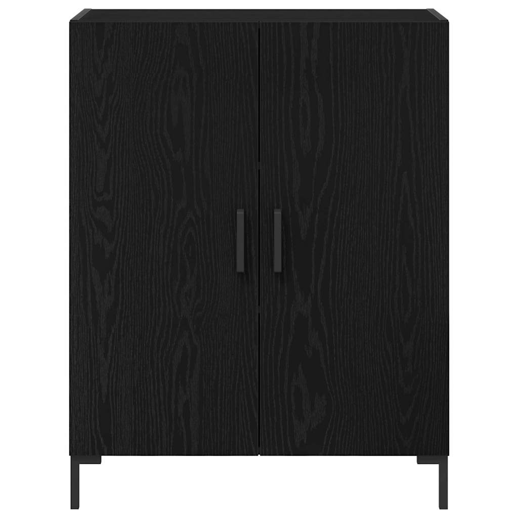 Skåp 2 pcs Svart ek 69.5 x 34 x 180 cm Konstruerat trä