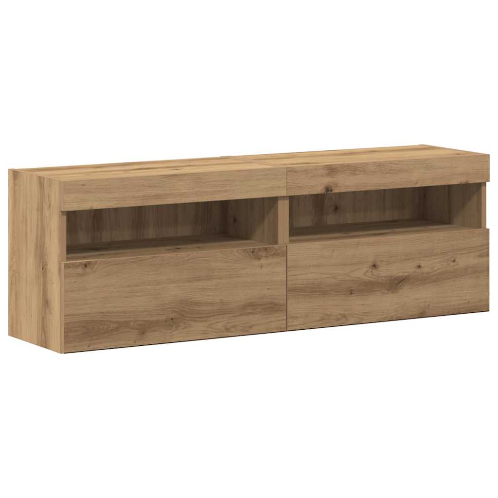 TV väggskåp set 6 pcs artisan ek 30.5 x 30 x 102 cm