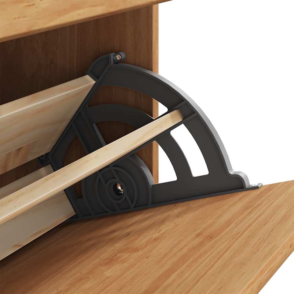 Skoskåp med låda ASKIM Brun 85 x 35 x 108 cm Massivt tallträ