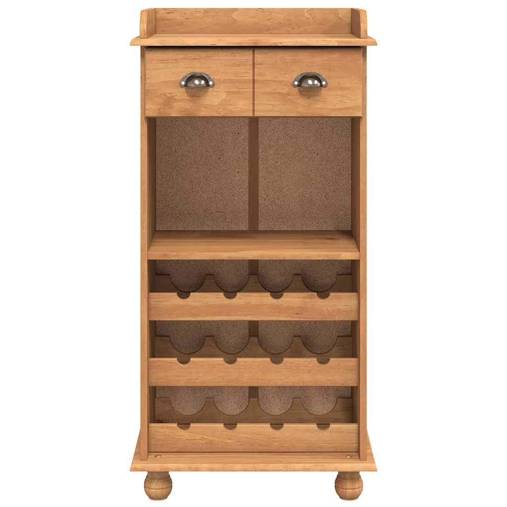 Vinskåp ASKIM Brun 57 x 37 x 114 cm Massiv furu