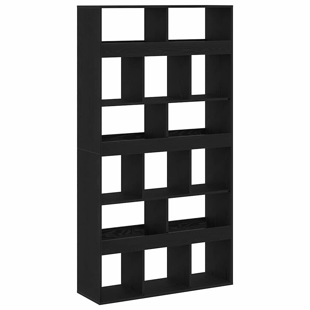 Hyllsystem 2 pcs Svart ek 100 x 33 x 187.5 cm Konstruerat trä